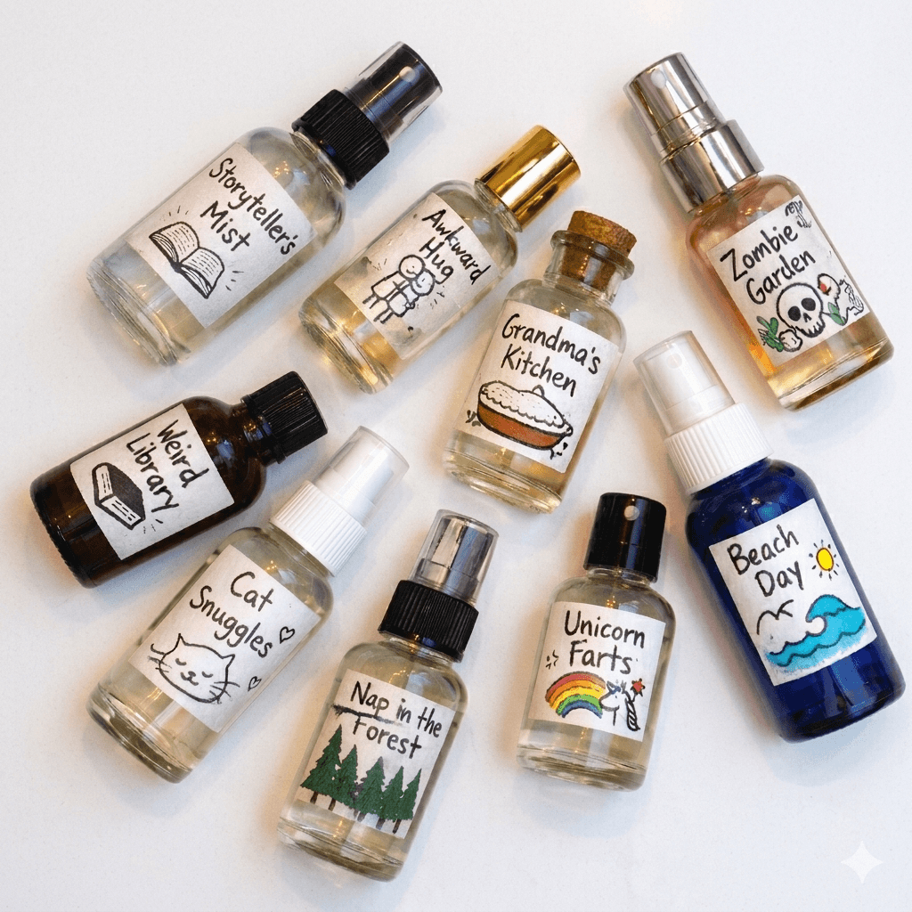 Handcrafted perfume bottles